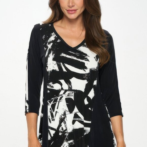 BNS V-Neck Binding Contrast Top - Picture 1 of 8